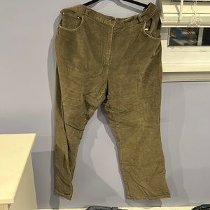 Olive green corduroy pants